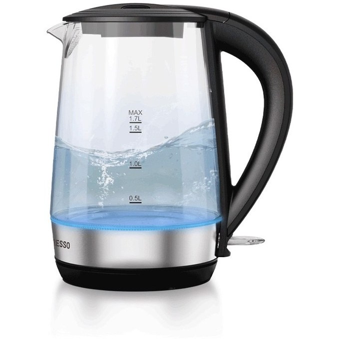 کتری برقی 360 Quick Boil Glass Kettle LPRGKTBK ظرفیت 1.7 لیتر LePresso لپرسو