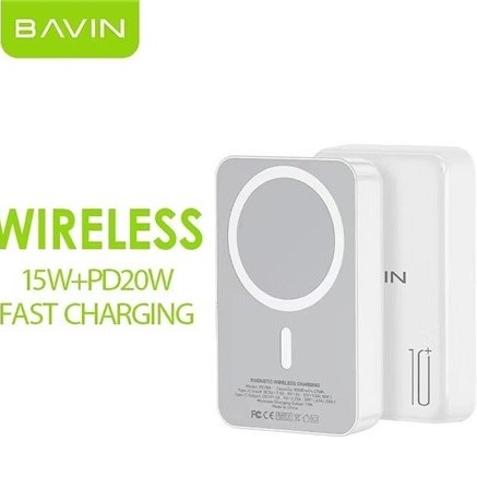 پاوربانک وایرلس 10000 مگ سیف Y-PC1016 توان 20 وات باوین Bavin