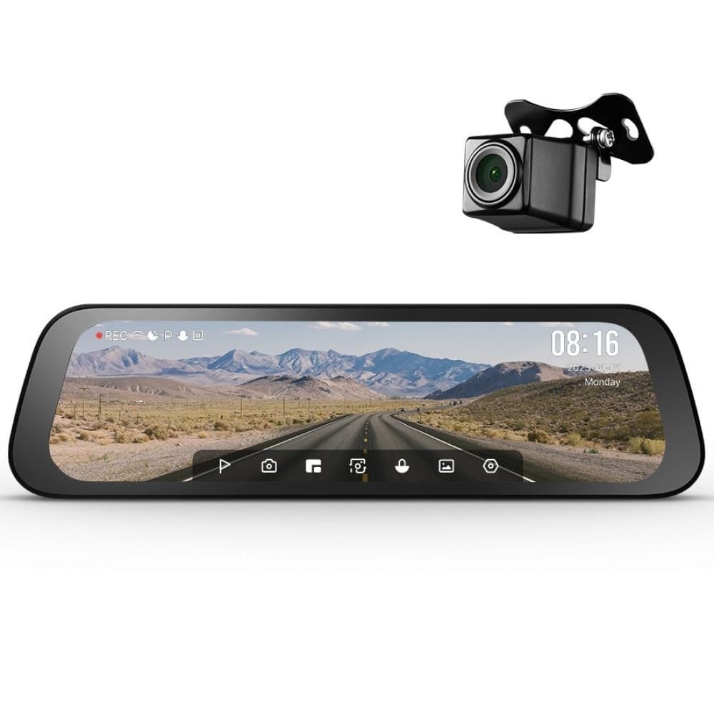 آینه هوشمند خودرو همراه دوربین عقب شیائومی Xiaomi 70mai Rearview Dash Cam S500 Set