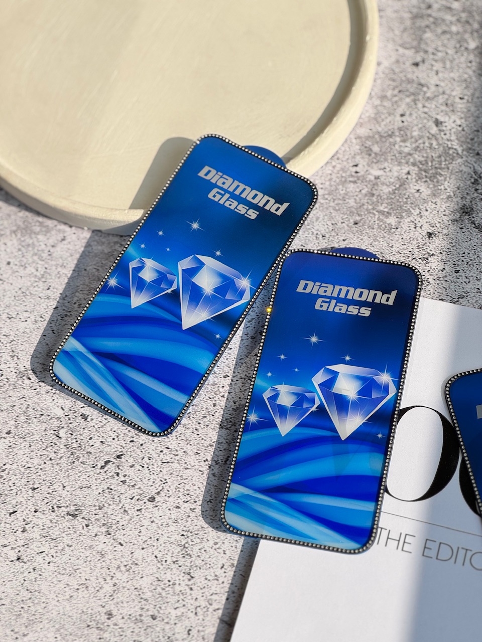 گلس لنز نگین دار DIAMOND (کدa0192) رینگی